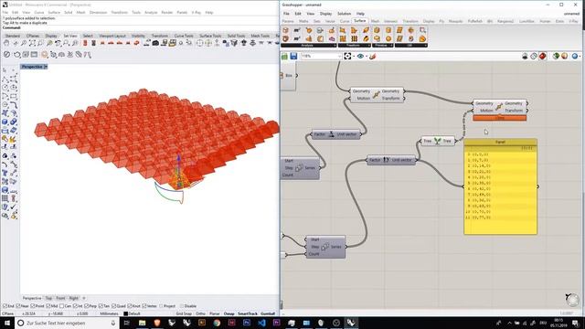 Grasshopper Tutorial Duplicating and moving with Series