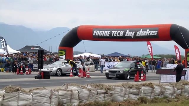 S3 Vouros vs Supra Hatzikouvas - Drag Battle Thiva Greece - 05/10/2014