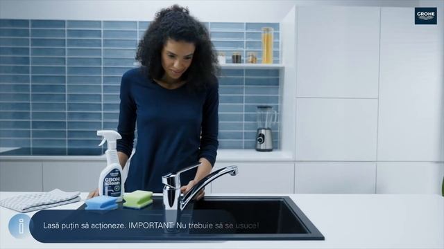 Cum să cureți o baterie GROHE folosind GrohClean
