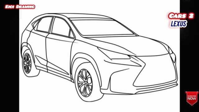 RANGE ROVER - LEXUS - Tesla (SUV) / How To Draw Cars / Easy Drawing / Step by Step / Eici Drawing