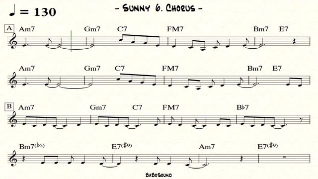 Sunny Backing Track For Drum