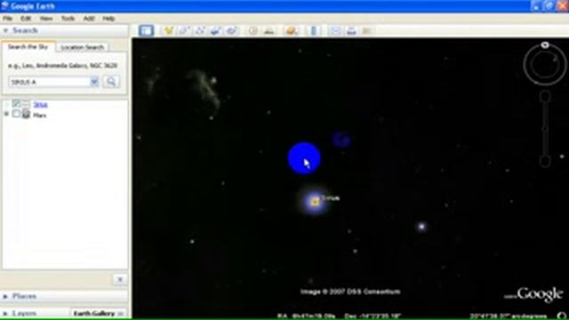 Sirius censored in Google Sky?
