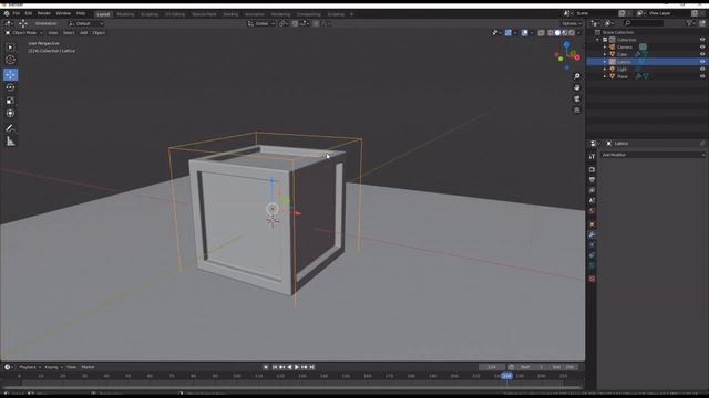 Blender 2.9 - basics of the lattice modifier