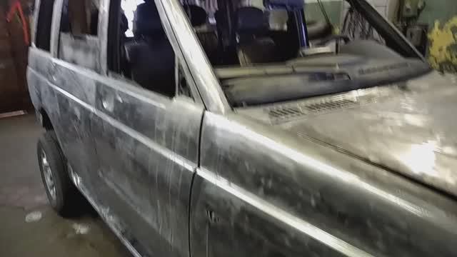 УАЗ ПАТРИОТ покраска авто в гаражных условиях
