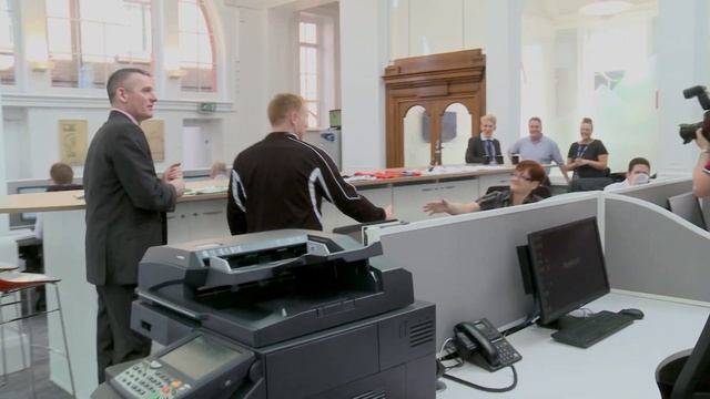 FRANKING SENSE | Neil Lennon visits office of local sponsors