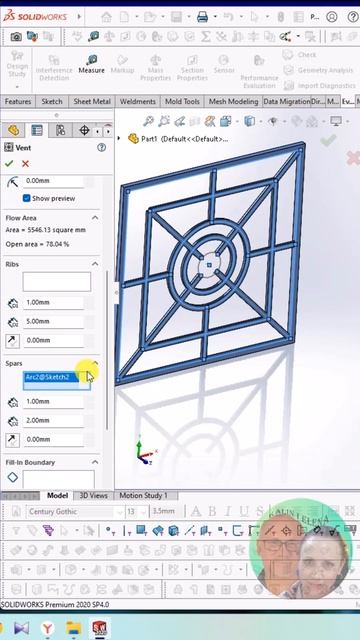 SOLIDWORKS_Vent_Flex_Гибкие_Вентиляционное отверстие