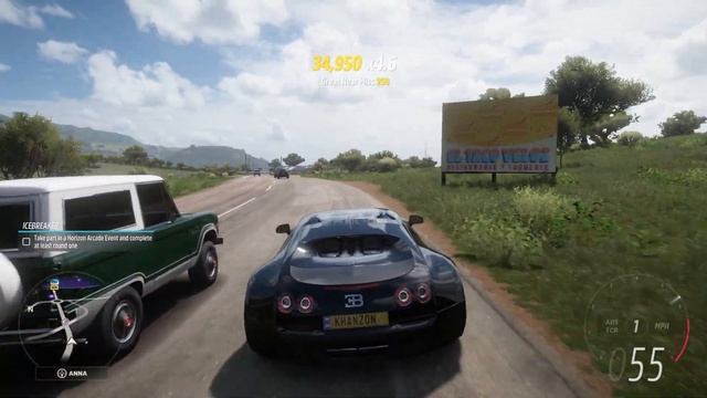 1000HP Bugatti Veyron | Forza Horizon 5 | Xbox 360 Controller | gameplay.#buggativeyron #xbox360