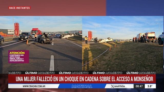 URGENTE 🔴 GRAVE ACCIDENTE MÚLTIPLE EN CIRCUNVALACIÓN: murió una mujer