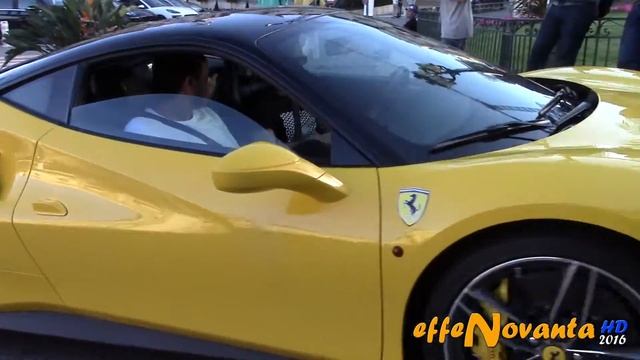 YELLOW FERRARI 488 GTB - Driving and sound 2016 HQ