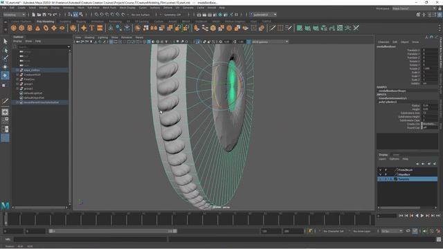 3D Creature Modeling for film with Maya and ZBrush - Lesson 10 / 15