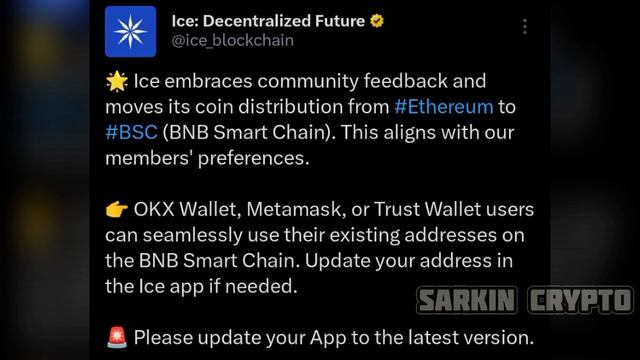 Ice Decentralized Governance BNB Smart Chain Update: How To Add Binance Smart Chain Wallet Address