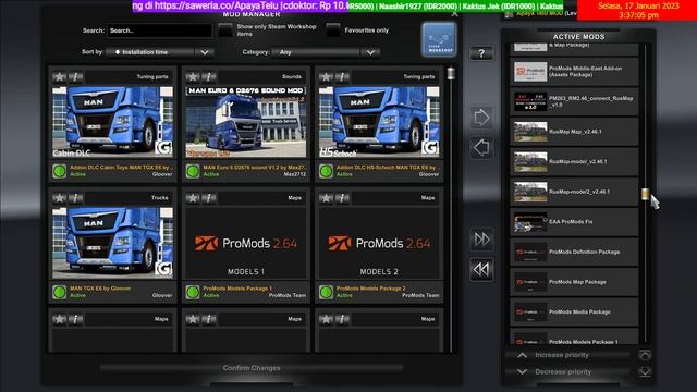 ETS2 ProMods 2.64 RusMap 2.46.1 MAPA EAA 1.46 Road To Asia 1.6 Red Sea Map 1.4.3