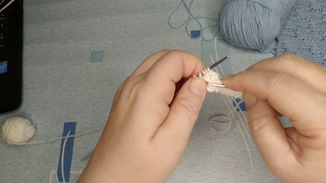 Простой нежный узор двумя спицами