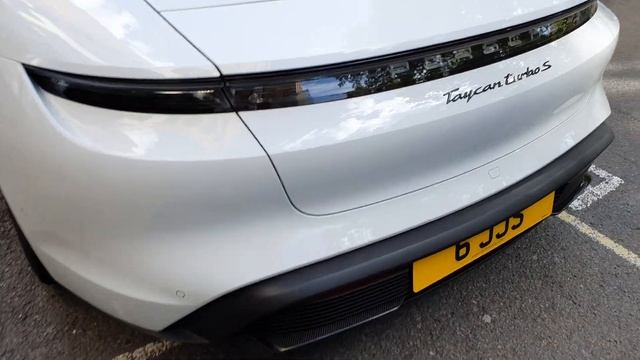 Porsche Taycan Turbo S in Berkely Square, London