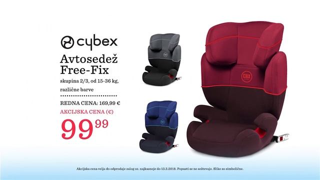 Avtosedež Cybex Free-Fix - nora cena!