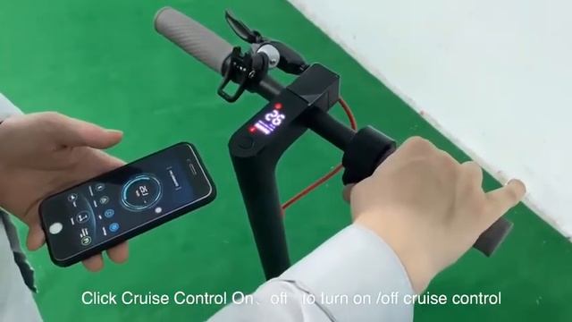 The Aerium Aovo Pro electric scooter - control via app