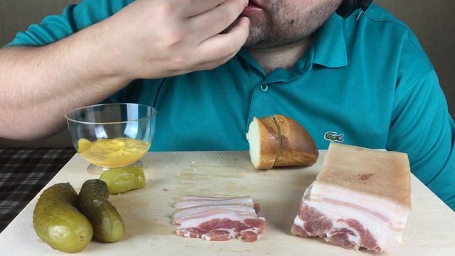 ASMR SALO EATING (Russian Food) Mukbang *NO TALKING*