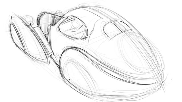 Bugatti T68 iPad Sketch