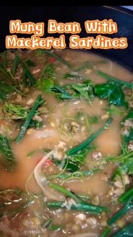 Mung Bean With Mackerel Sardines and Sayote Tops #shorts