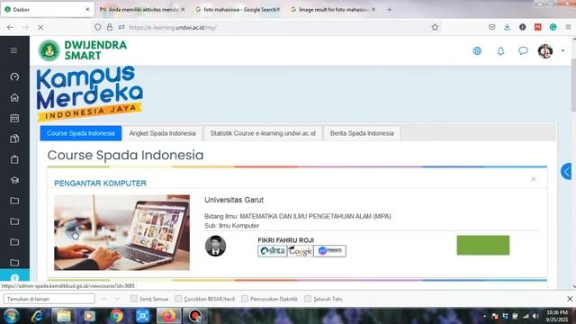 E-Learning Dwijendra Smart #6 Menggunakan Forum Diskusi