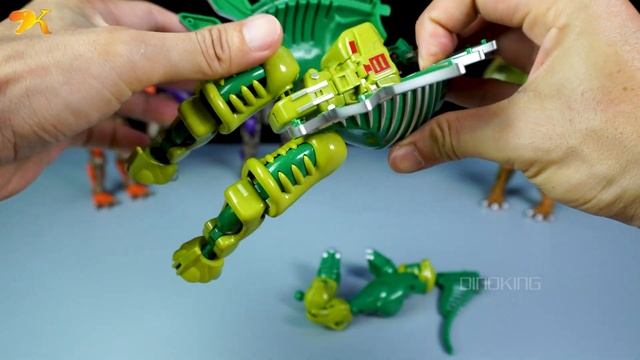 DINOSAUR SUPER DEFORMATION: T-REX, TRICERATOPS, VELOCIRAPTOR, STEGOSAURUS-ASMR-DINO KING TOYS 24031