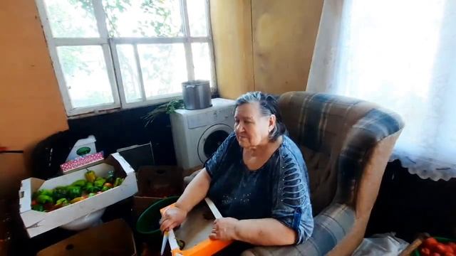В Глубинке Деревни, Поехали За Яблоками В Сады. Пришли в Гости К Свекрови, Она Крутит Закрутки.