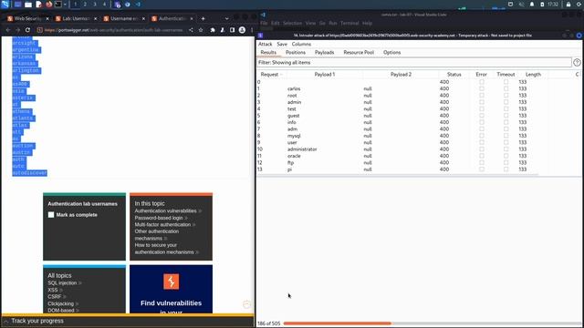 Lab #7 Username enumeration via account lock