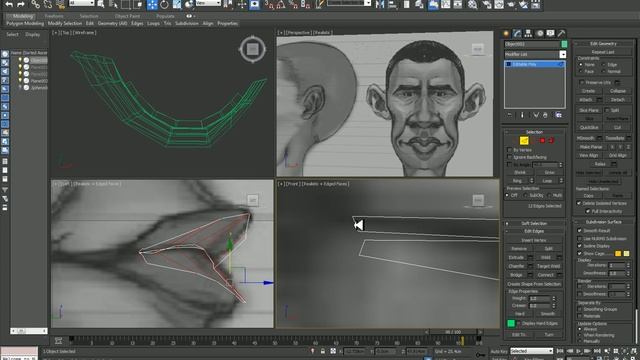 face in 3ds max pt 1 | caricature face modeling in 3ds max