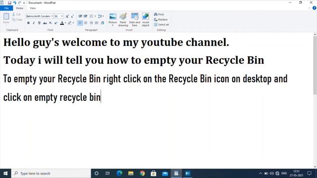 How to empty your Recycle Bin | Keshav The Great