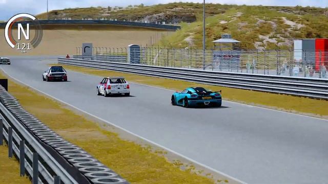 Koenigsegg Agera RS vs Lancia Delta Rally Cars at Zandvoort GP