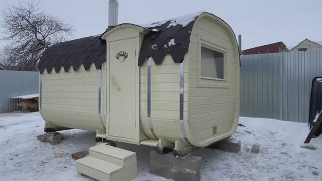 Баня бочка "Квадро" 4 метра с боковым входом купить на Бору.