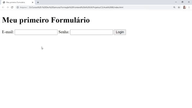 0309 - Formulários - Utilizando LABEL e INPUT