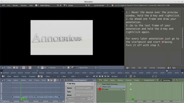 blender 2.73: Adding annotations to your video in the Video Sequence Editor (VSE)