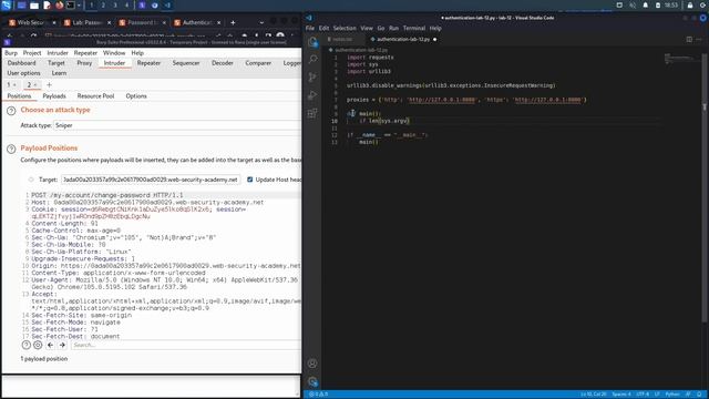 Lab #12 Password brute-force via password change