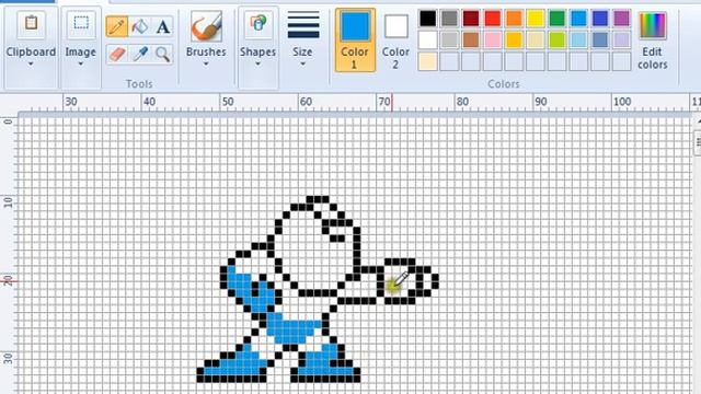 PIXEL ART 5# How to draw megaman .