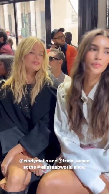 Frida Aasen & Cindy Mello at the Elie Saab Fashion Show in Paris, France. #models