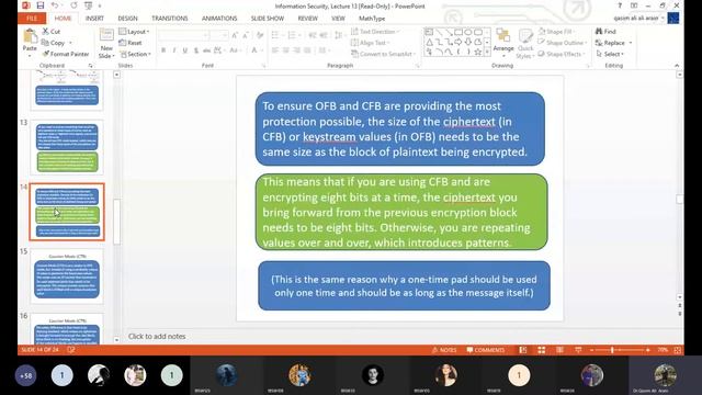 Lec 17 | Cipher feedback mode | Output Feedback Mode | Counter Mode | Triple DES & Modes