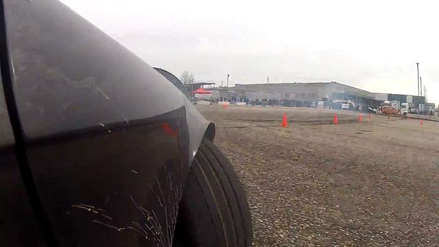 Drift training 2016-04-03 BMW e36 compact (pilot - girl) GO PRO