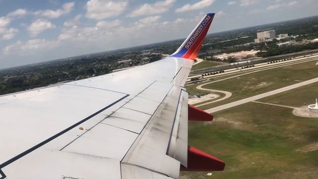 Southwest Airlines, 737-700, takeoff from West Palm Beach (HD)