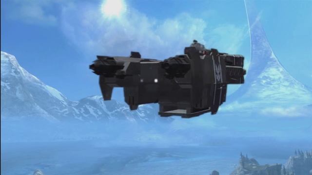UNSC Frigate Flyover Green Screen Test
