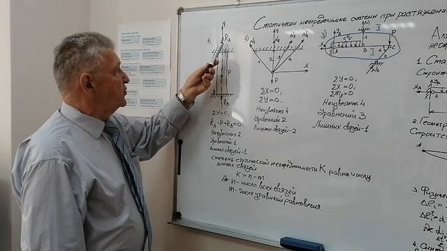 Статически неопределимые системы при растяжении-сжатии. часть 1.