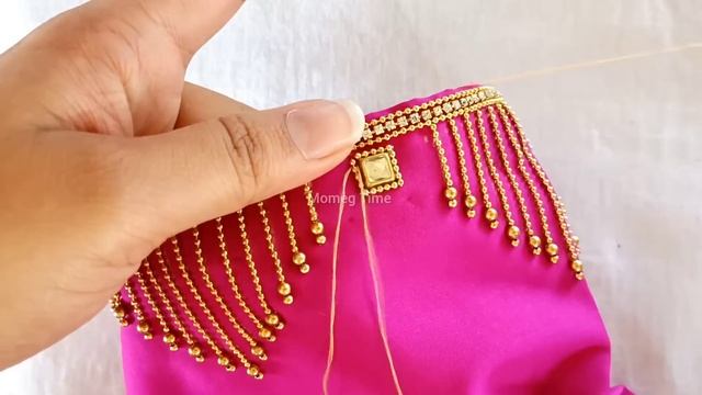 New and Unique Aariwork Sleeve design with normal needle #aariwork #maggamwork #aari #blousedesign