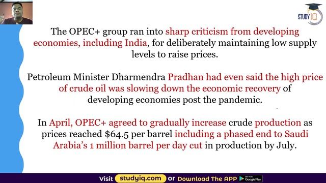 OPEC Plus crisis deepens as Saudi Arabia and UAE clash over oil output - Geopolitics & Economy UPSC