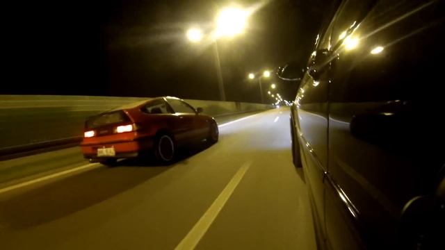 Honda Crx h22a vs Bmw e46 m3 roll race