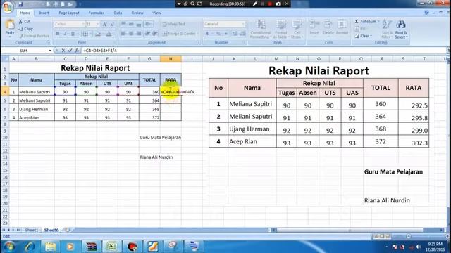 Tutorial Microsoft Excel: # 3 Aritmatika Sederhana Bahasa Indonesia