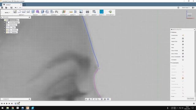 How to make a face profile vase in Fusion 360
