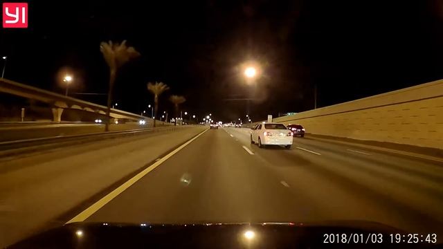 YI SMART DASH CAM AT NIGHT
