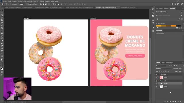 Aprenda do ZERO a criar imagem de venda Social Media | EP DONUTS