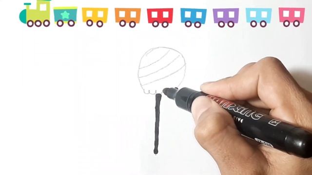 Рисовать чупа чупс для детей.Draw a picture of chupa chups for kids.