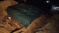 Building a Bushcraft Dugout Shelter in 24 hours, dugout house